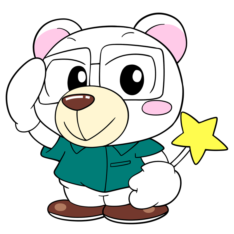 メガネのクマのキャラクター