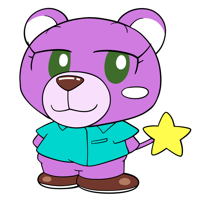 考えているクマのキャラクター